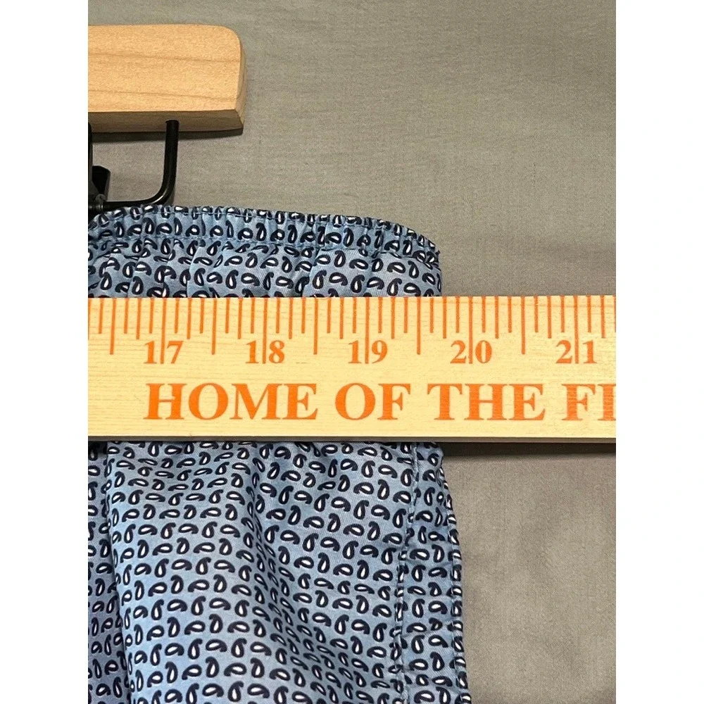 Nat Nast Luxury Originals Mens Blue Paisley Swim Trunks Board Shorts Large L